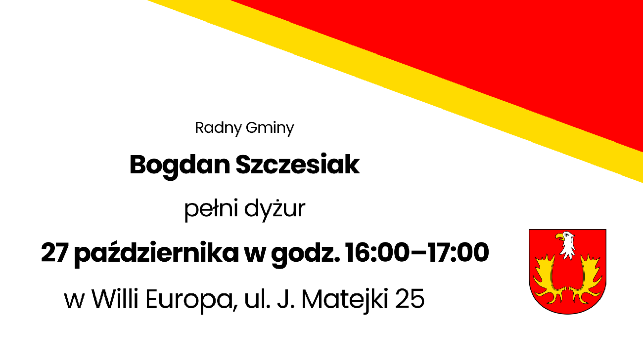 aktualność: Dyżur radnego gminy