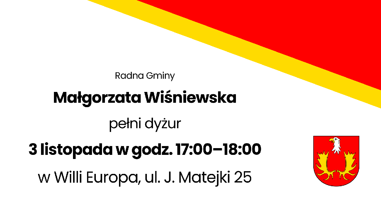 aktualność: Dyżur radnej gminy