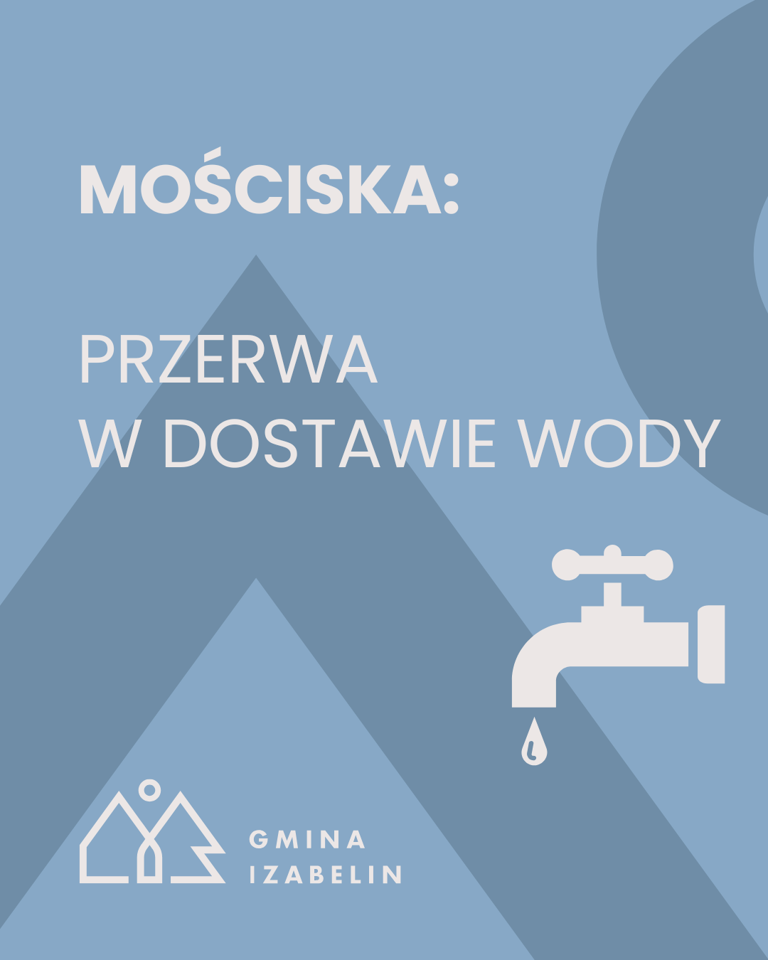 aktualność: Mościska: przerwa w dostawie wody