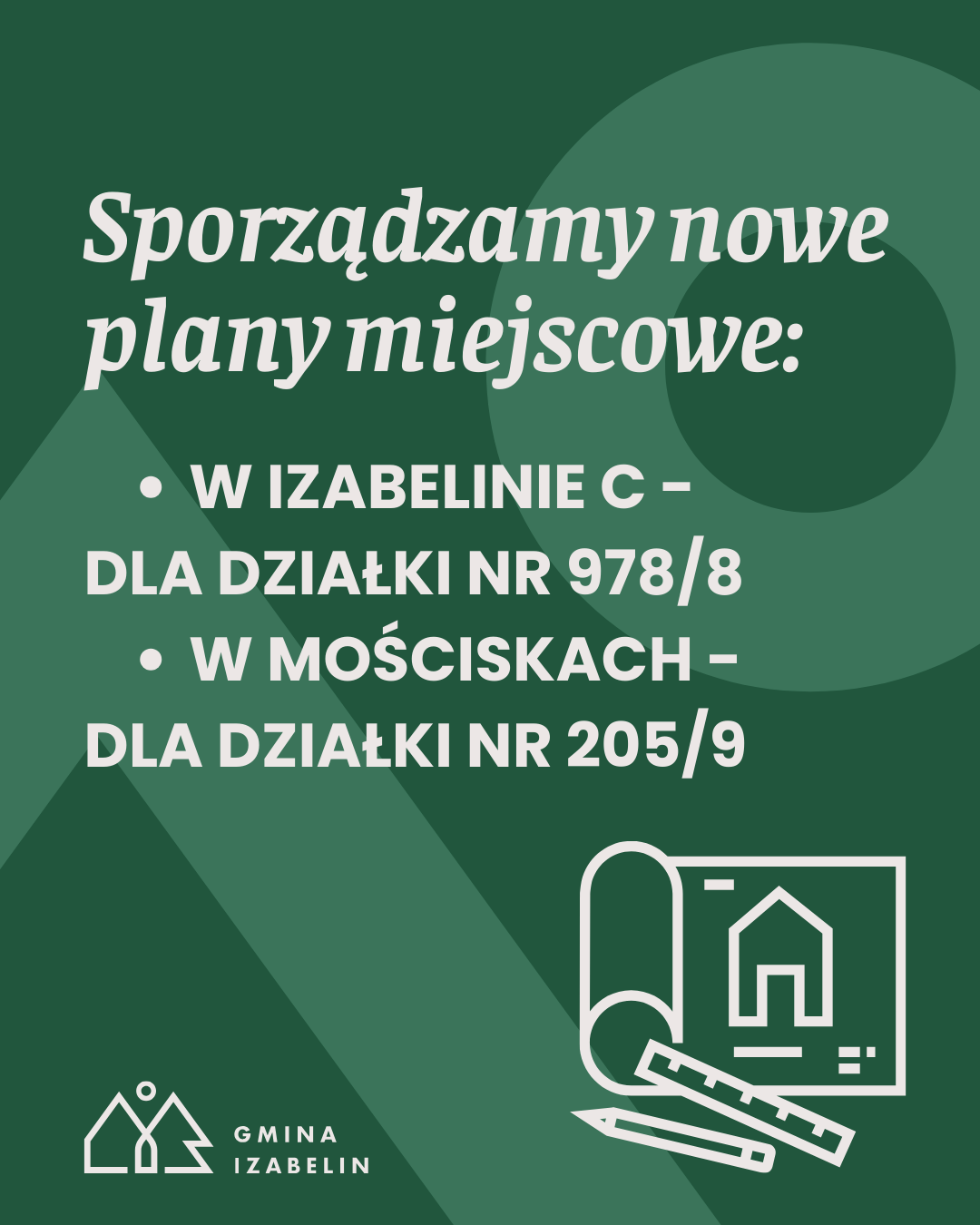 aktualność: Sporządzamy nowe plany miejscowe