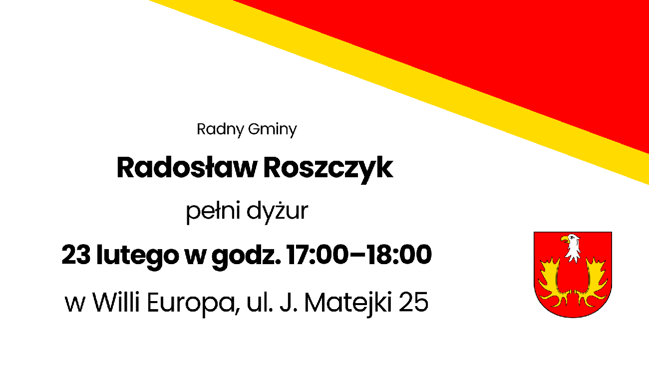 aktualność: Dyżur radnego gminy