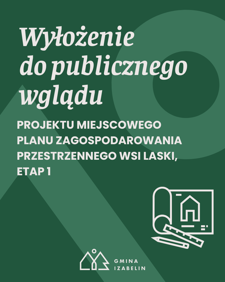 aktualność: Wyłożenie do publicznego wglądu projektu mpzp wsi Laski