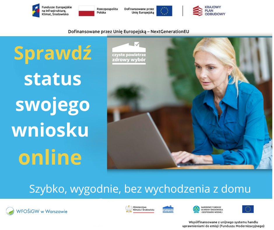 aktualność: Czyste Powietrze: sprawdź status wniosku