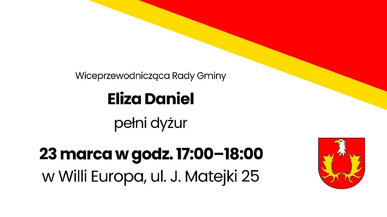 aktualność: Dyżur radnej gminy