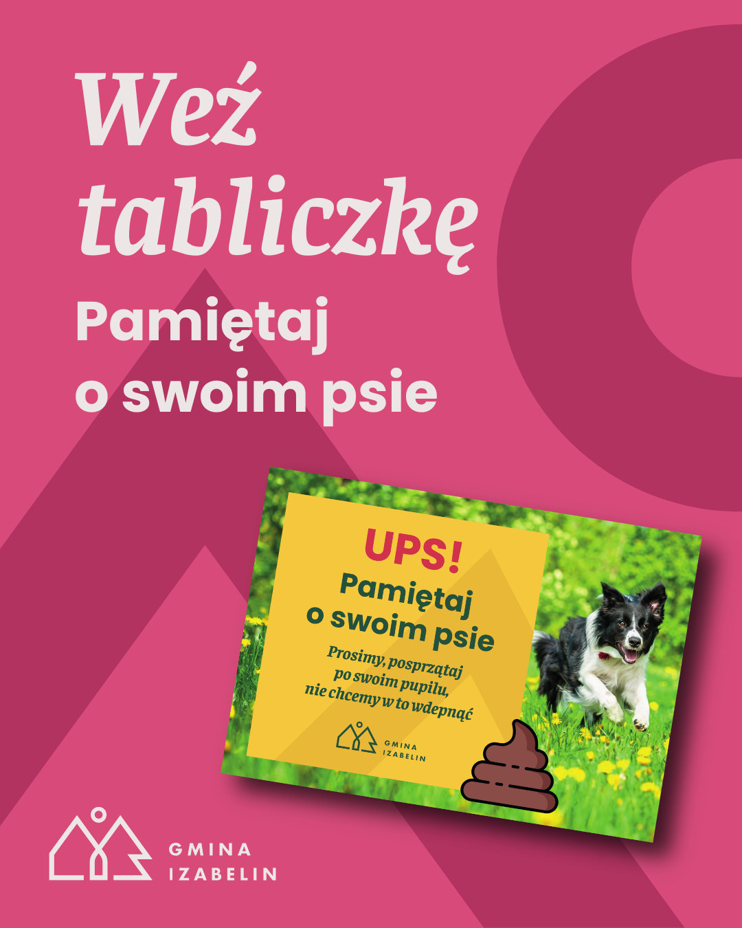 aktualność: Odbierz tabliczkę „Pamiętaj o swoim psie”