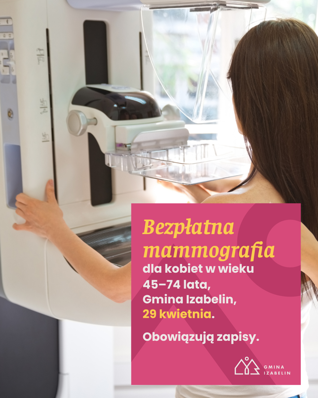 aktualność: Bezpłatna mammografia 29 kwietnia