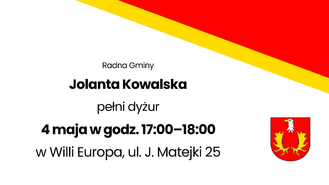 aktualność: Dyżur radnej gminy