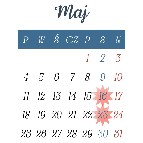 aktualność: Maj 2026 r. - pracujące soboty