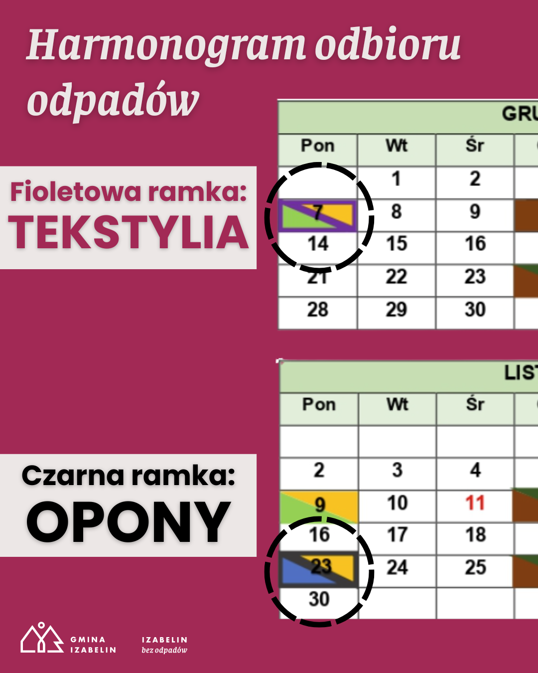 aktualność: Odbiór odpadów: tekstylia i opony