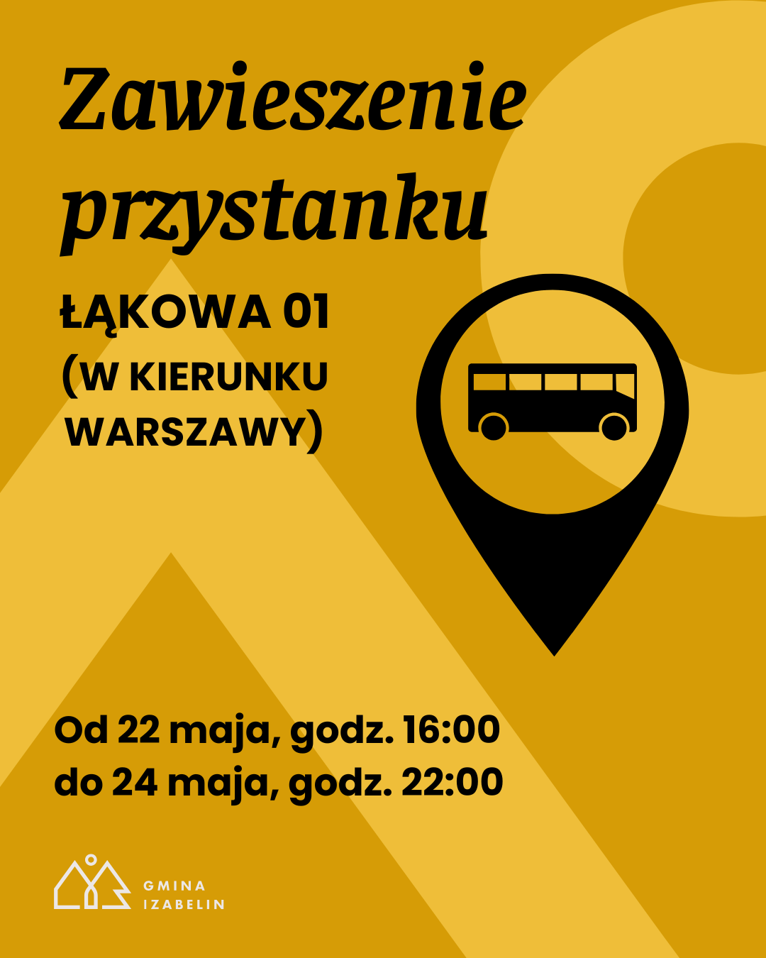 aktualność: Przystanek "Łąkowa 01" czasowo zawieszony