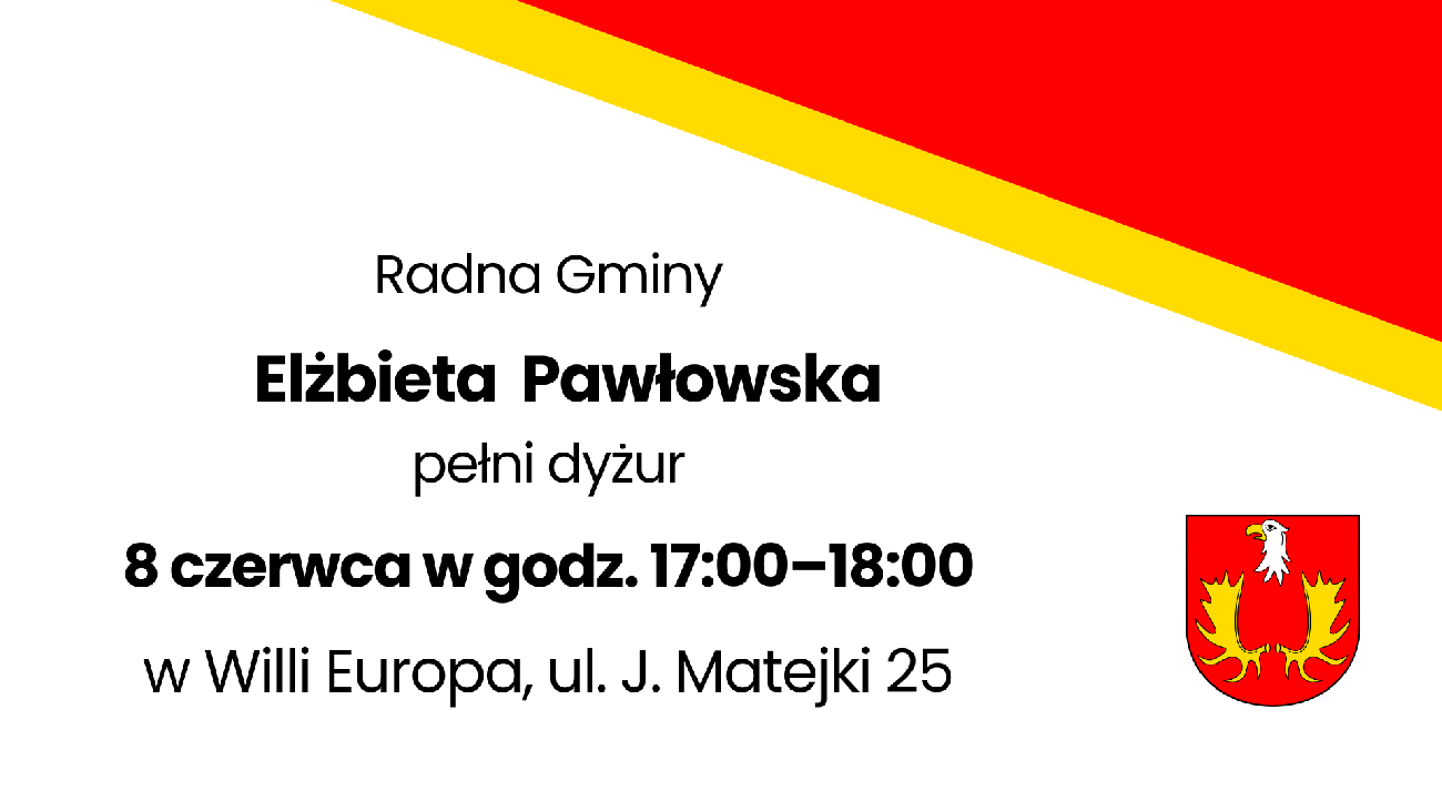 aktualność: Dyżur radnej gminy