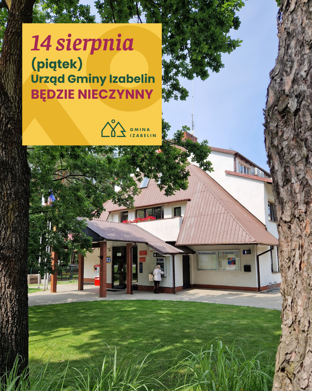 aktualność: 14 sierpnia urząd nieczynny