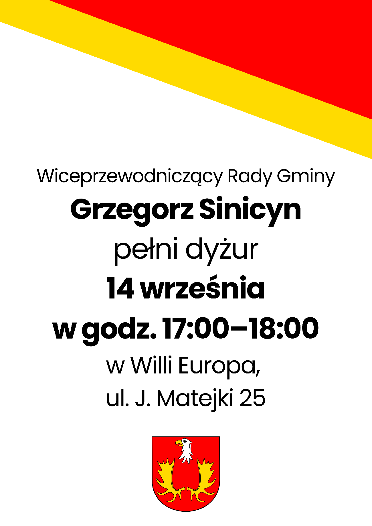 aktualność: Dyżur radnego gminy