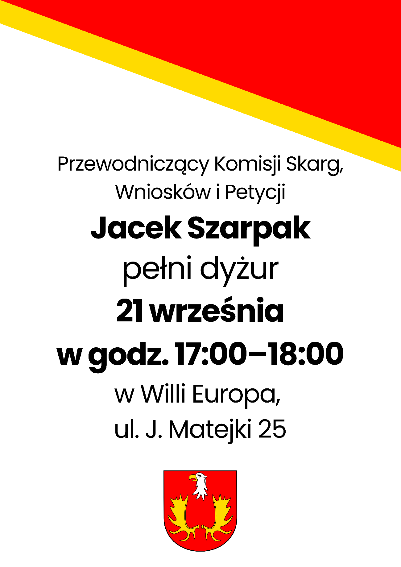 aktualność: Dyżur radnego gminy